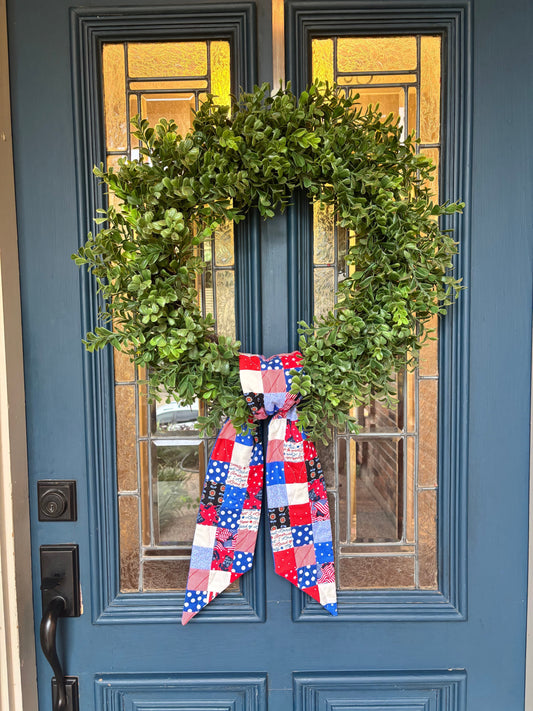 Dress Up You Door: Quilted Wreath Sash Tutorial